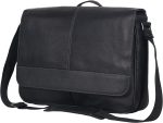 Kenneth Cole REACTION Risky Business Messenger Full-Grain Colombian Leather Crossbody Laptop Case & Tablet Day Bag - Image 4